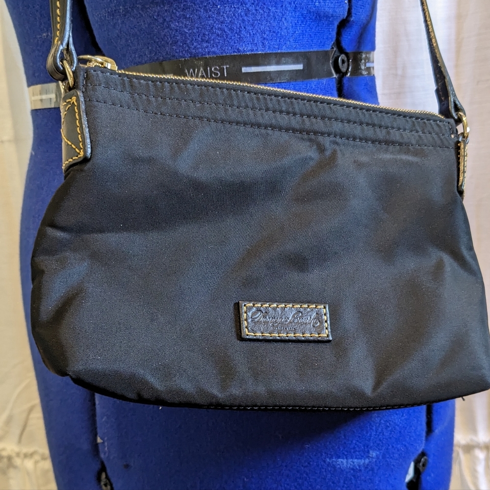 Dooney & Bourke canvas and leather trim crossbody. New.